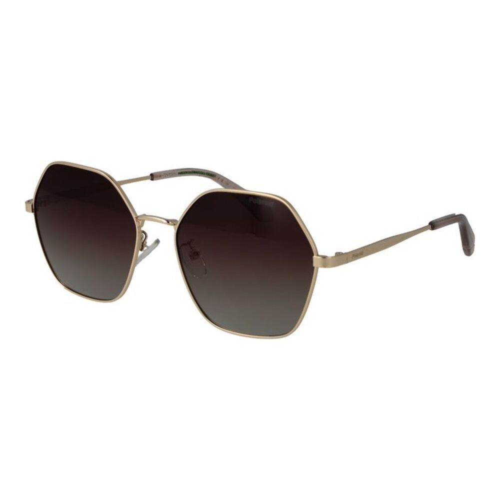 Polaroid Gold Metal Women's Sunglasses